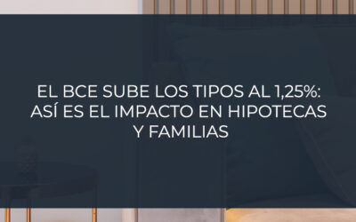 El BCE sube los tipos al 1,25%:  así es el impacto en hipotecas  y familias